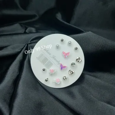 Trendy Stylish Small Stud Earrings Set 